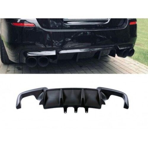 Galinio bamperio difuzorius M5 look BMW 5 F10/F11 juodas blizgus