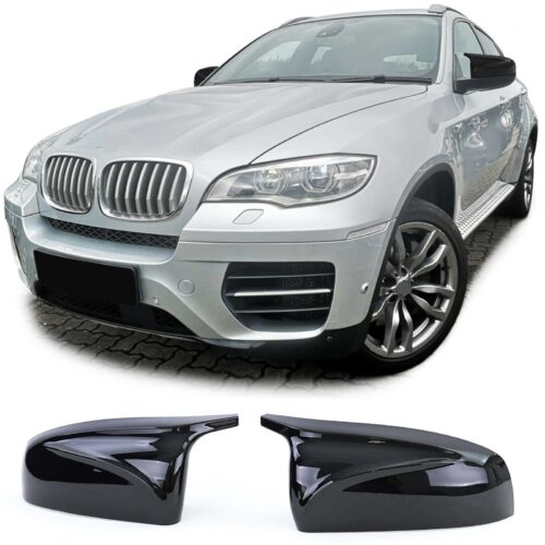 Veidrodėlių gaubtai BMW X5 E70 X6 E71 juodi blizgus