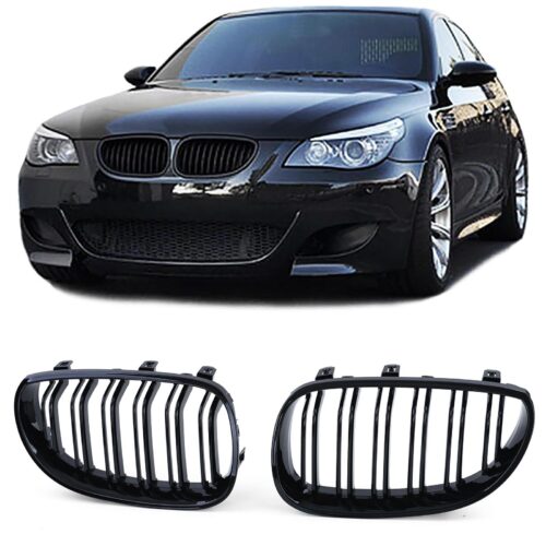 Priekinio bamperio performance grotelės BMW 5 E60/E61 03-10 juodos blizgios