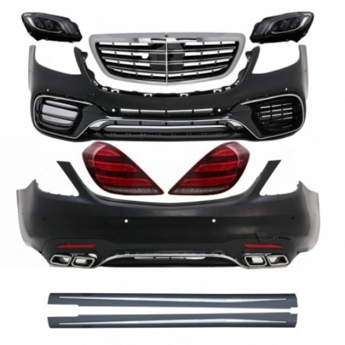 Mercedes Benz S63 Facelift apdailos komplektas su žibintais Mercedes S W222 (2013-2017)