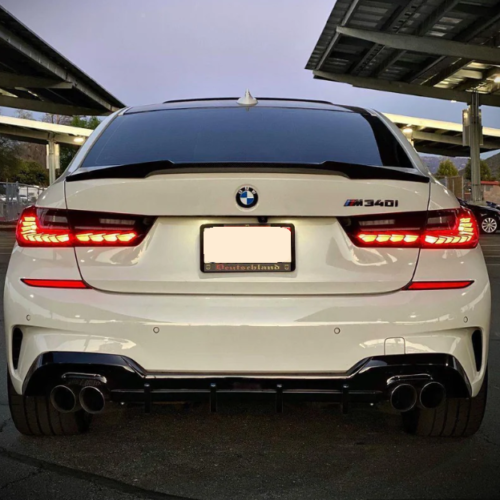 Bagažinės apdaila M4 look BMW 3 G20 nuo 2019 juoda blizgi