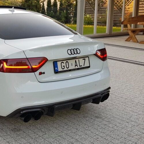 Galinis difuzorius DTM stiliaus Audi A5 2011-2016 (Facelift) S-line/S5 bamperiui
