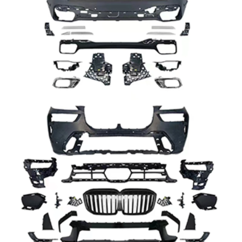 BMW X7 2023+ išvaizdos bamperių komplektas BMW X7 G07 modeliams 19-22 metų su žibintais