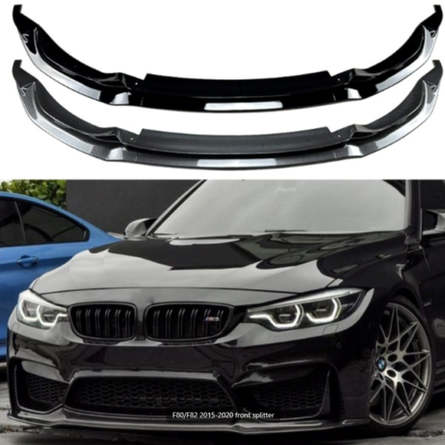 Priekinio bamperio apdaila performance V2 BMW M3 F80 M4 F82 F83 juoda blizgi