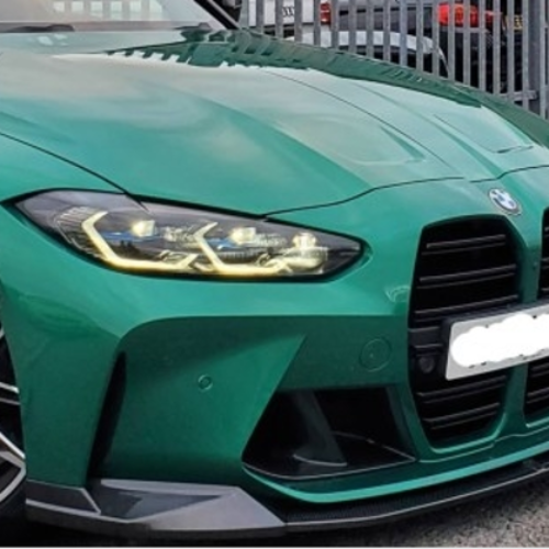 Priekinio bamperio apdaila performance stiliaus BMW M3 G80 M4 G82 G83 juoda blizgi