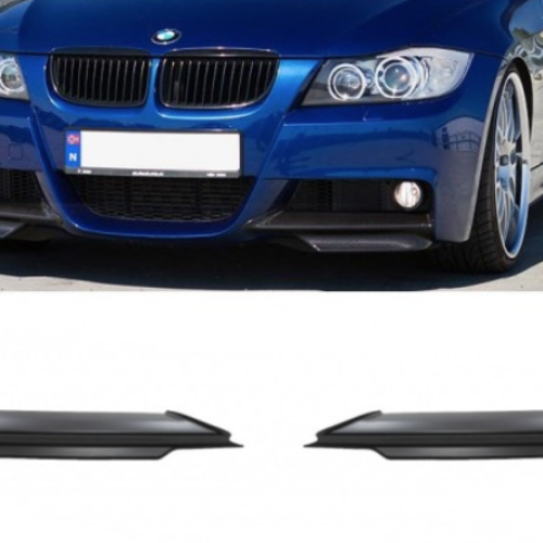 Priekinio bamperio splitteriai BMW 3 E90 E91 05-08 juodi blizgūs