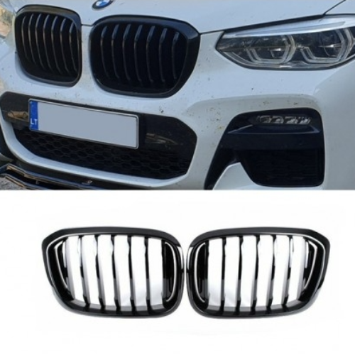 Juodos blizgios grotelės tinkančios BMW X3 G01, X4 G02 modeliams