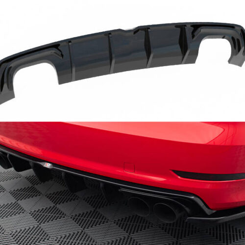 Maxton Design galinio bamperio difuzorius AUDI S3 (8V) (Preface) (Saloon)