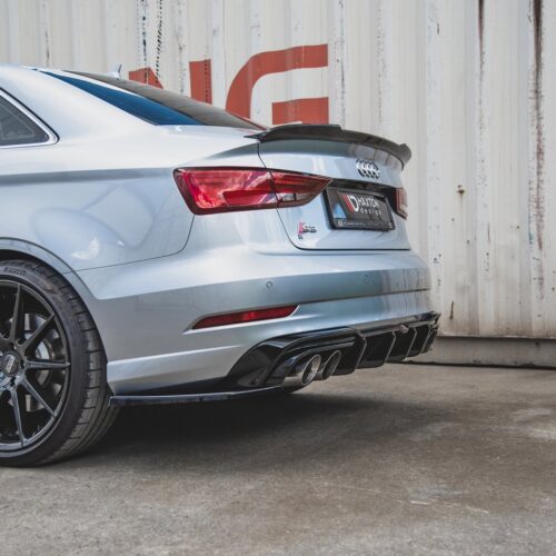 Maxton Design galinio bamperio difuzorius v1 AUDI S3 (8V) (Facelift) (Saloon)